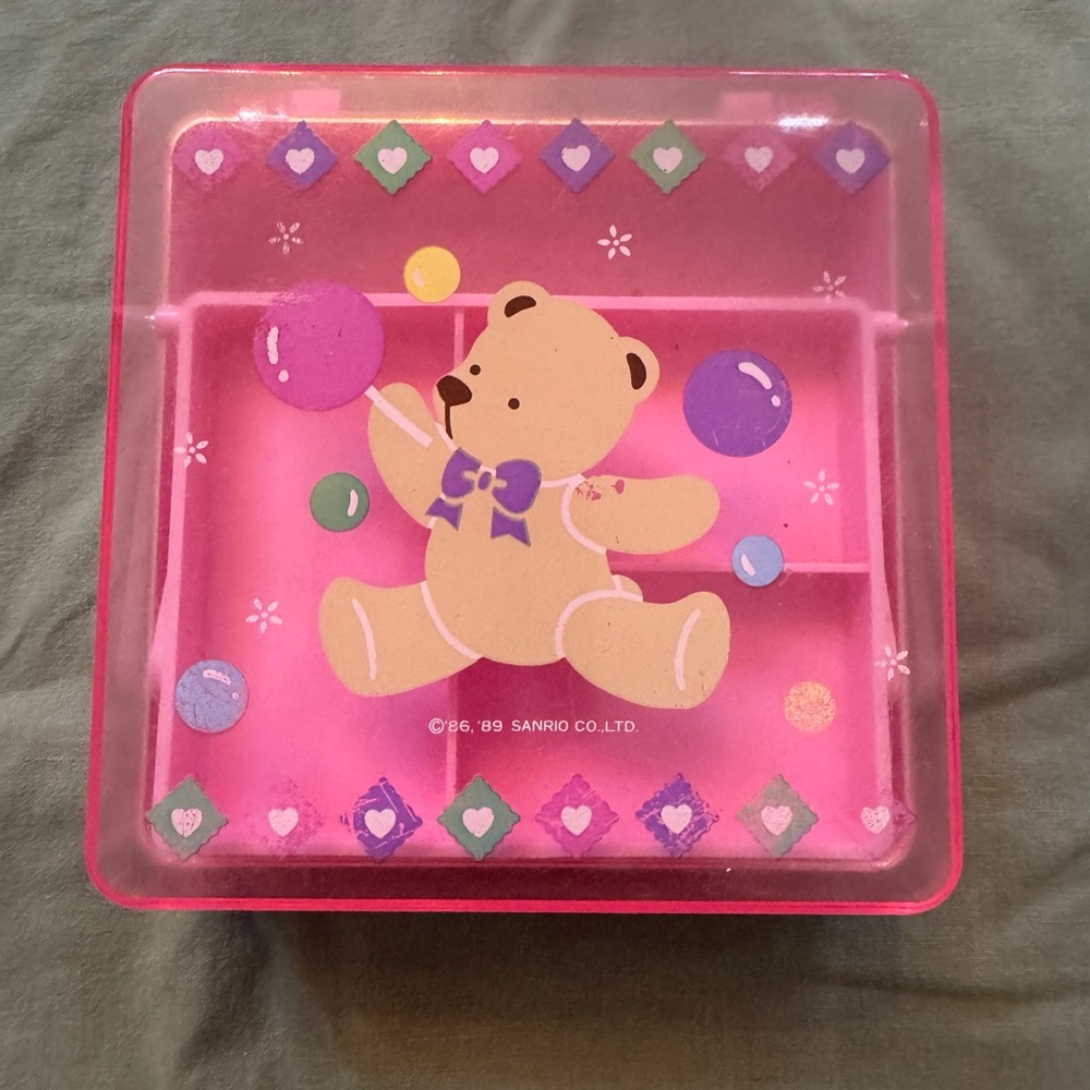 Sanrio Tweedle Dee Dee Bear Trinket Box - vintage